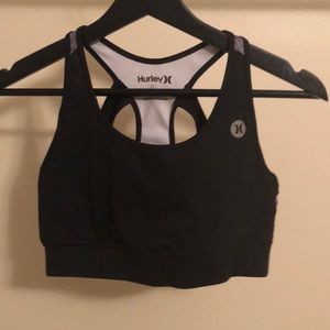Hurley black sports bra